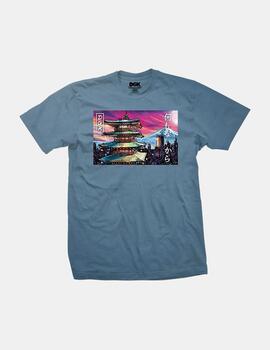 Camiseta Dgk Temple City Azul Stone Algodón