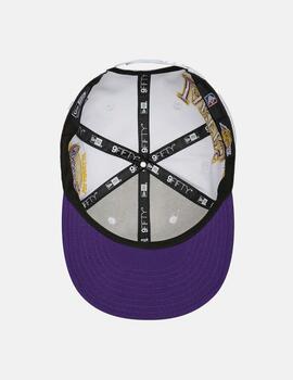 Gorra New Era 9Fifty NBA Angeles Lakers All Over Patch Wht