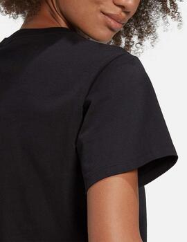 Camiseta adidas Leopard Logo Negro Para Mujer