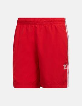 Boardshort adidas 3-Stripes Rojo Para Hombre