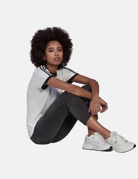 Camiseta adidas Slim 3-Stripe Blanco Para Mujer