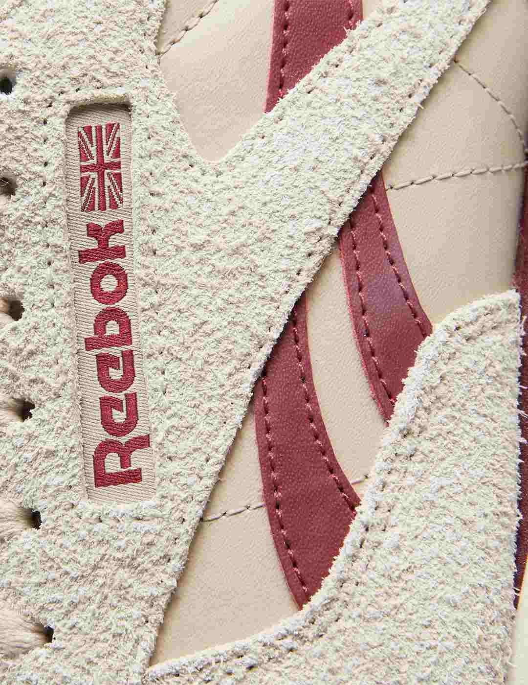Petición ajustar Extinto Zapatillas Reebok Classic Leather Beige Burdeos Hombre