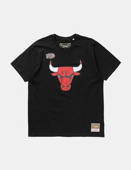 Camiseta Mitchell & Ness NBA Team Logo Chicago Bulls Negro