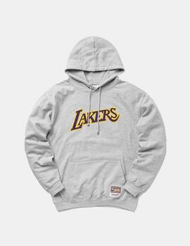 Sudadera Mitchell & Ness NBA Lakers Team Logo Gris