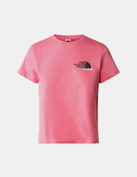 Camiseta The North Face Es Graphic Fitted Rosa Cosmo