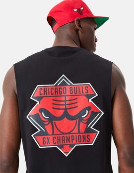Camiseta New Era Championsip Sleevless Bulls Negro