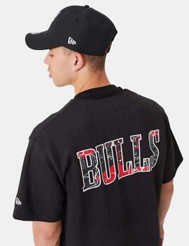Camisa New Era Infill Team Logo Bulls Negro