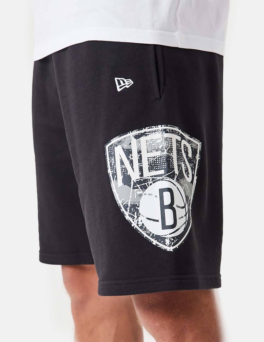 Bermudas New Era Team Logo Brooklyn Nets Negro