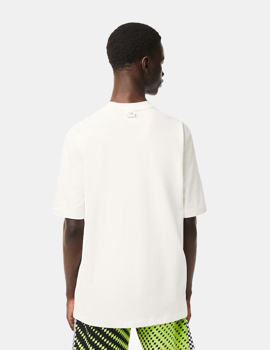 Camiseta Lacoste Loose Fit TH5565 Blanco