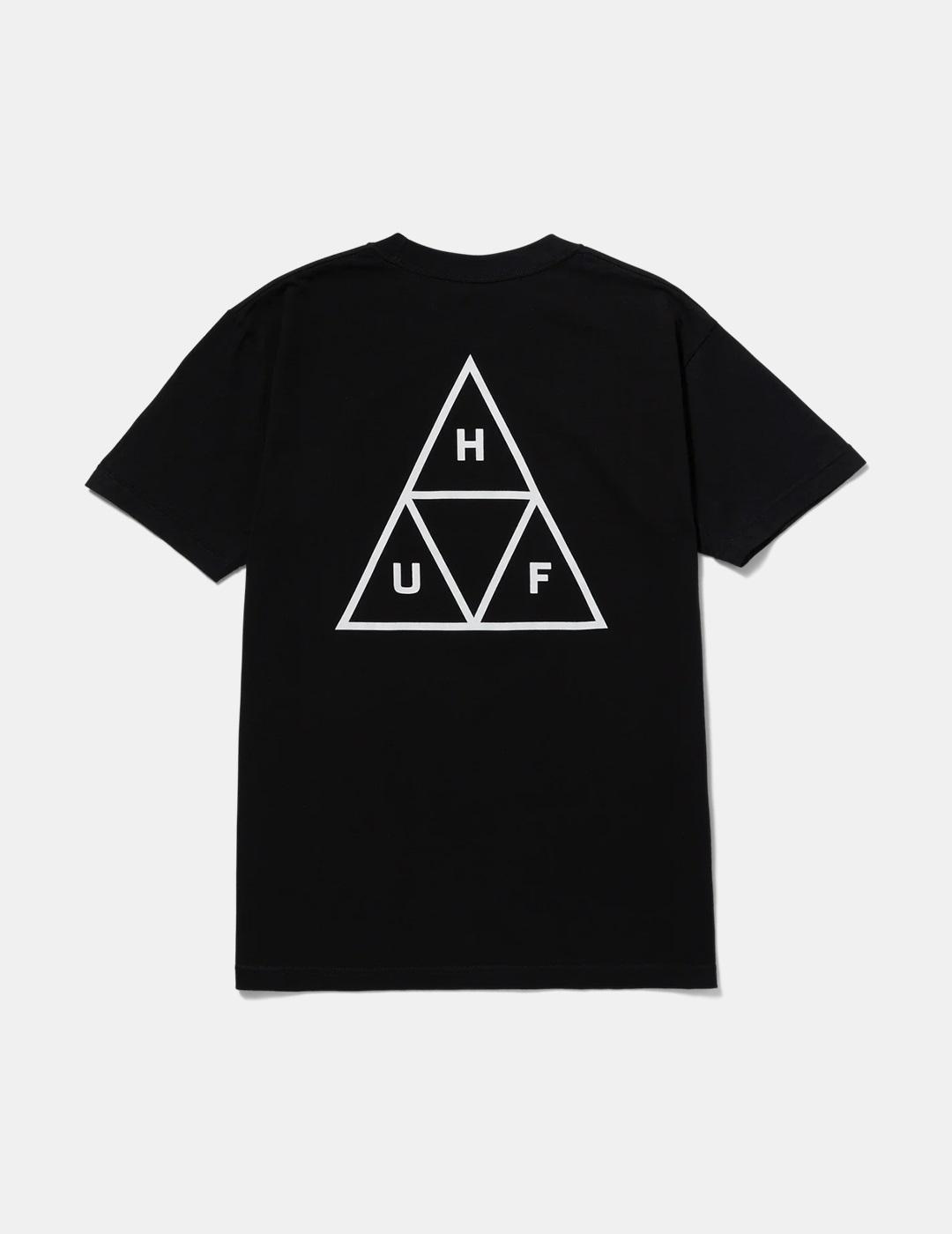 Camiseta Huf Set Triple Triangle Negro