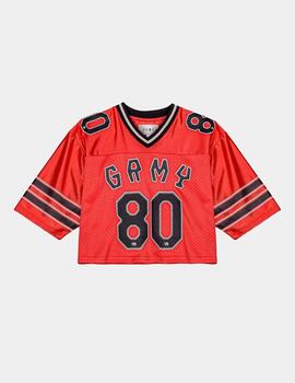 Camiseta Grimey The Clout Mesh Crop Football Rojo