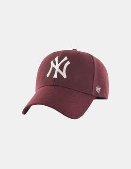 Gorra 47 Brand Mlb New York Yankees Mvp Burdeos