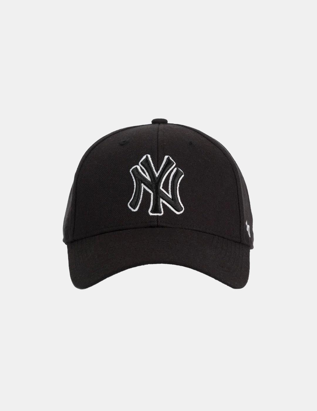 Gorra 47 Brand Mlb New York Yankees Mvp Negro Blan