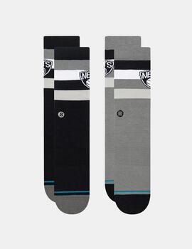 Calcetines Stance Nets 2 Pack Negro Gris