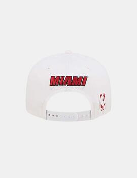 Gorra New Era 9Fifty NBA Miami Heat Crown Blanco