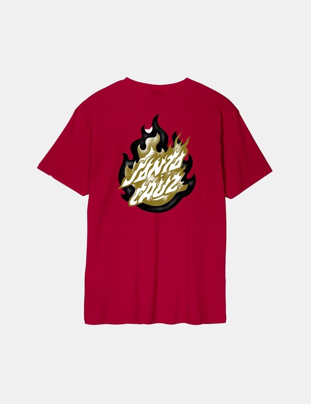 Camiseta Santa Cruz Ultimate Flame Dot Granate
