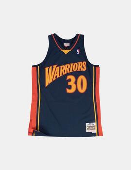 Camiseta Mitchell & Ness NBA Warrios Swingman Curry Azul