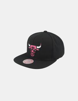 Gorra Mitchell & Ness NBA Bulls Neon Tropical Negro