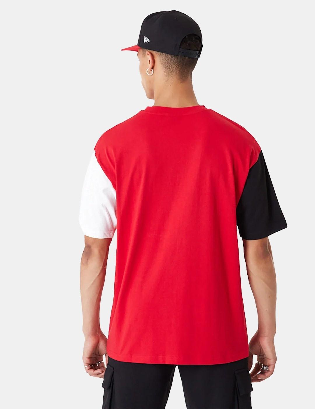 Camiseta New Era NBA Chicago Bulls Cut Sew Rojo