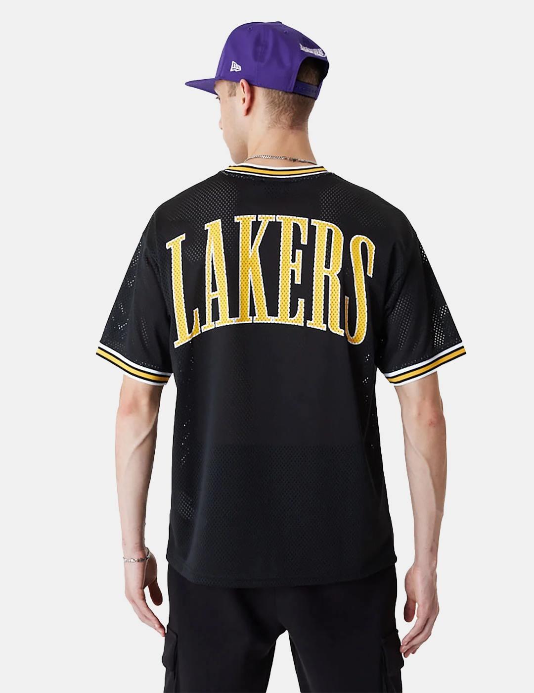 Camiseta New Era NBA Lakers Mesh Negro
