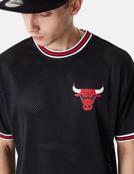 Camiseta New Era NBA Bulls Mesh Negro