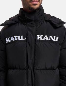 Chaqueta Karl Kani Retro Hooded Long Negro