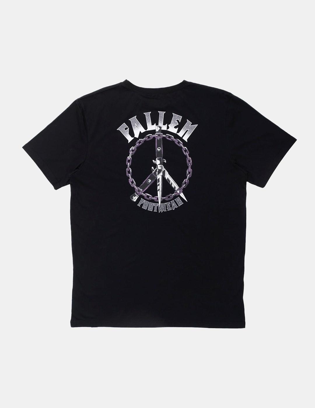 Camiseta Fallen Peace & War Negro Gris