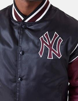 Chaqueta New Era MLB New York Yankees Satin Negro