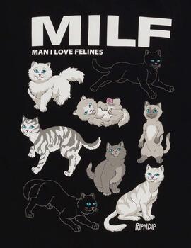 Camiseta Ripndip Man I Love Felines Negro