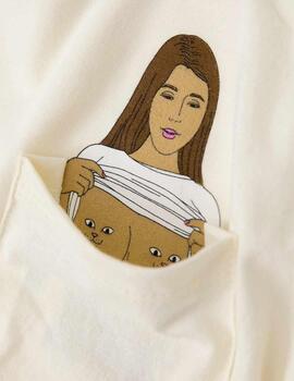 Camiseta Ripndip Flashing Kittys Pocket Beige