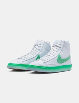 Zapatillas Nike W Blazer Mid 77 Blanco Verde