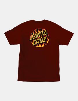 Camiseta Santa Cruz x Thrasher Flame Dot Granate