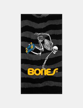 Toalla Powell Peralta Skateboard Skeleton Negro