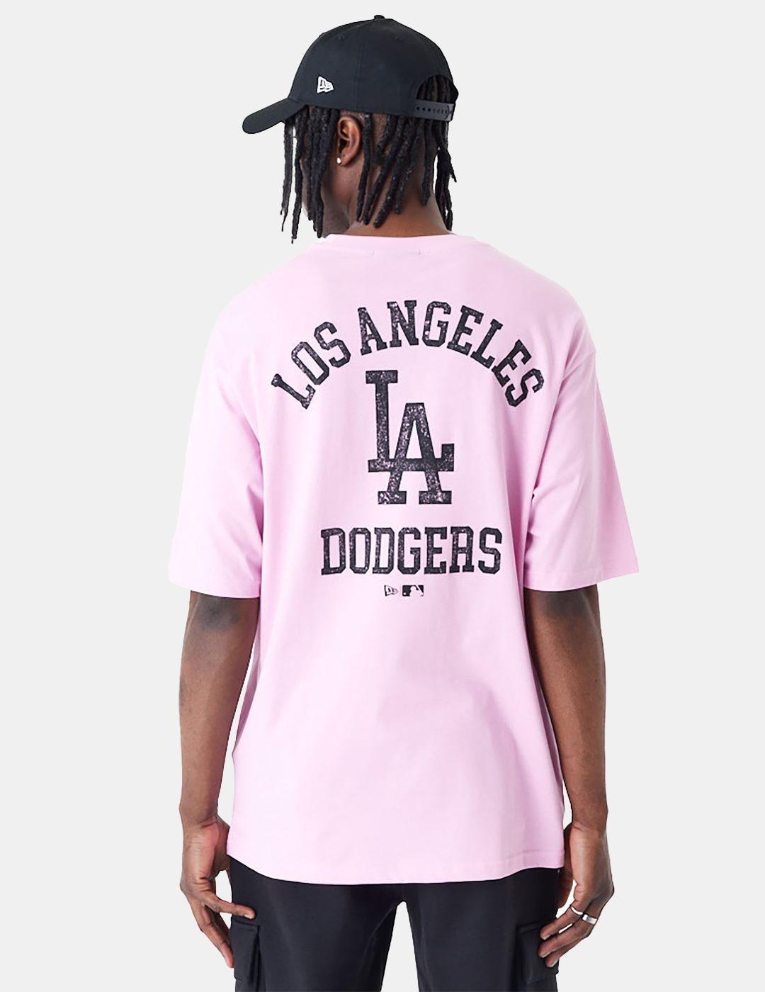 Camiseta New Era Mlb Dodgers Wordmark Rosa