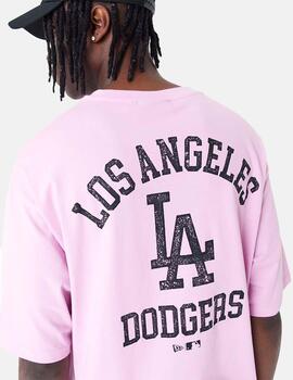 Camiseta New Era Mlb Dodgers Wordmark Rosa