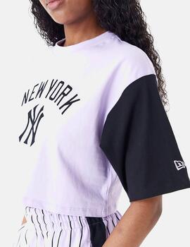 Camiseta New Era Mlb Yankees Crop Blanco