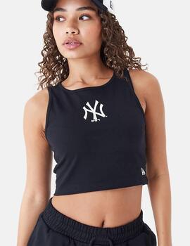Camiseta New Era Mlb Yankees Crop Negro