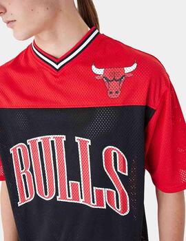 Camiseta New Era NBA Bulls Mesh Oversize Arch Gr