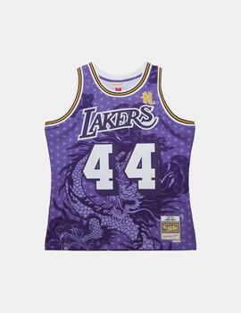 Camiseta Mitchell & Ness NBA Lakers West Morado