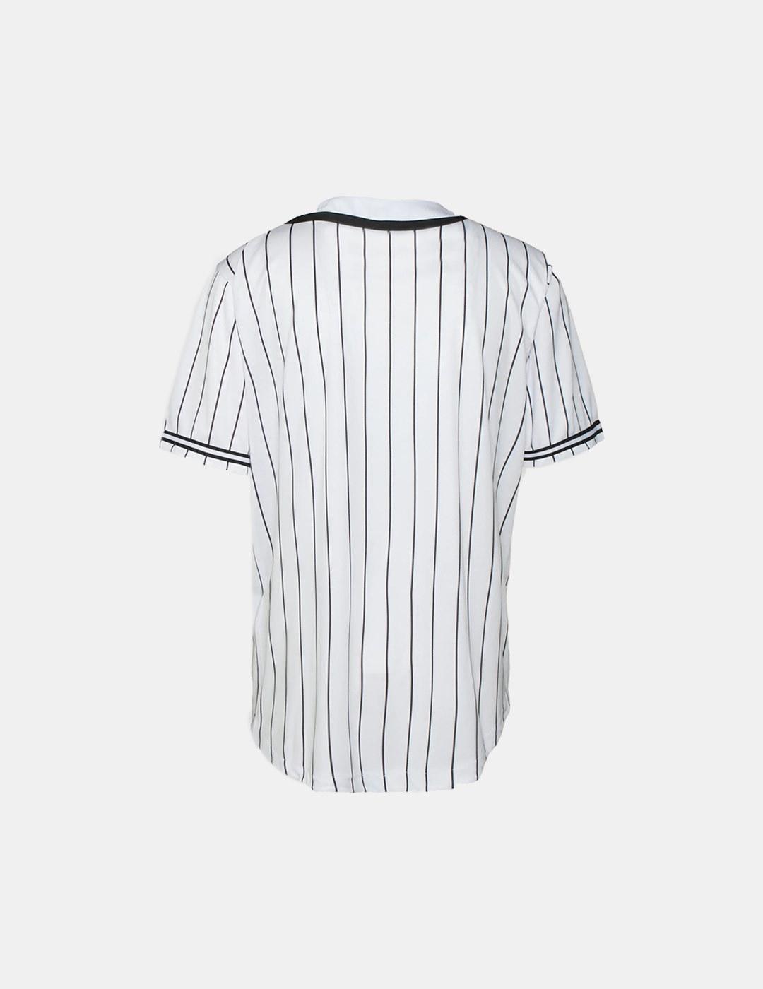 Camisa Karl Kani Serif Pinstripe Baseball