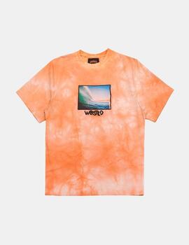Camiseta Wasted Paris Sorry Marble Dye Naranja Para Hombre