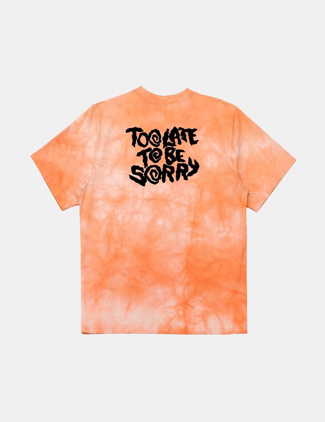 Camiseta Wasted Paris Sorry Marble Dye Naranja Para Hombre