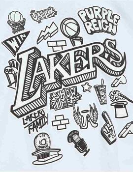 Camiseta Mitchell & Ness NBA Los Lakers Doodle Para Hombre