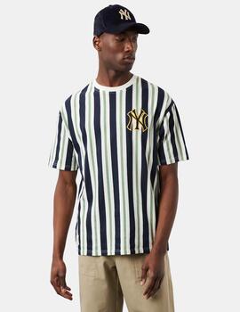 Camiseta New Era Mlb Yankees Premium Oversized Rayas