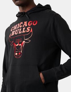 Sudadera New Era Nba Chicago Bulls Foil Negro