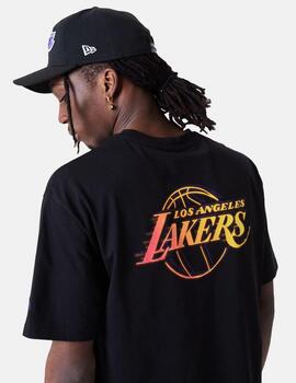 Camiseta New Era Nba Neon Fade Angeles Lakers Negro