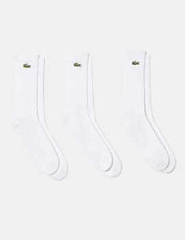 Calcetines Lacoste Sport 3 Pack Blanco