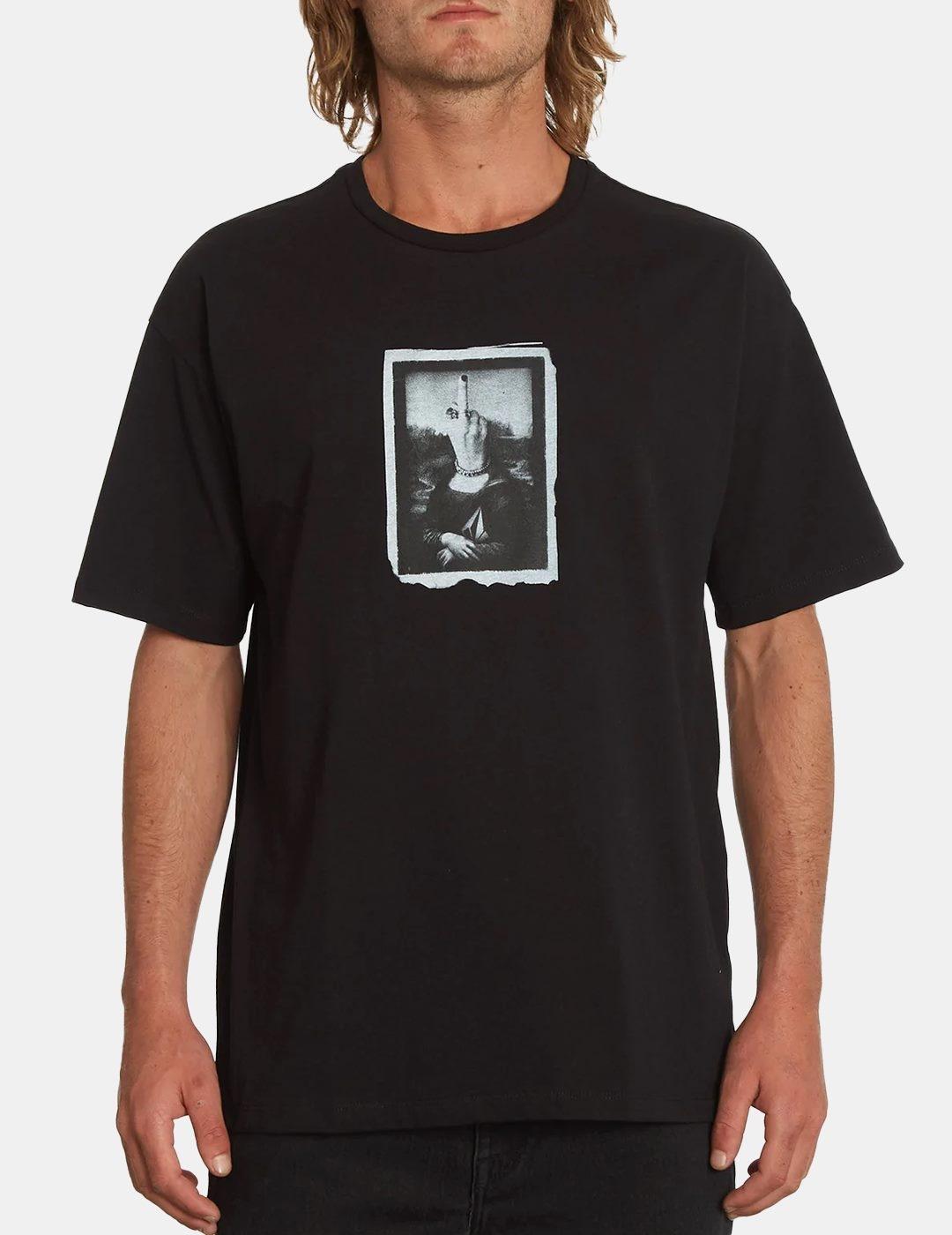 Camiseta Volcom Mona Loose Fit  Negro Hombre