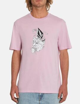 Camiseta Volcom Finkstone Modern Fit Rosa Hombre