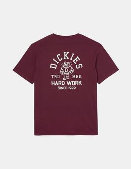 Camiseta Dickies Cleveland Burdeos Para Hombre